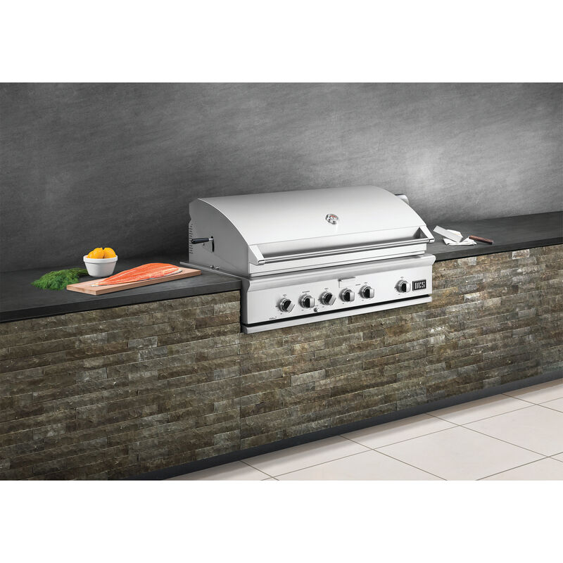 DCS Series 7 48 in. 4-Burner Built-In Liquid Propane Gas Grill with Rotisserie & Smoke Box - Stainless Steel, , hires