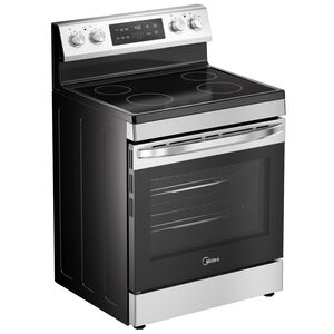 Midea 30 in. 6.3 cu. ft. Electric Range with Radiant Burners - Stainless Steel, Stainless Steel, hires