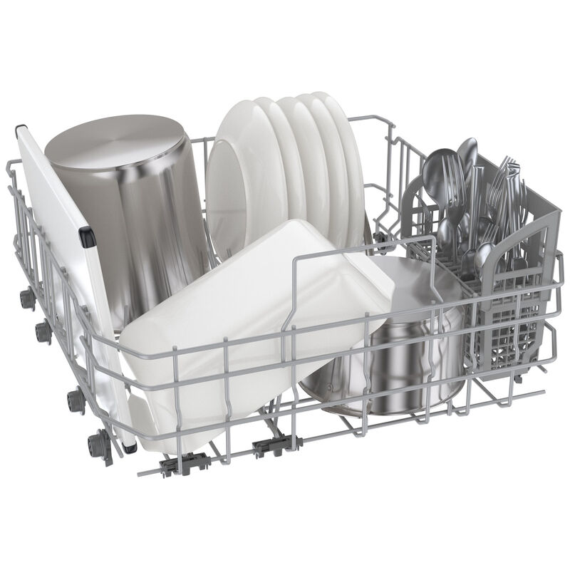 Bosch 300 Series 24 in. Smart Built-In Dishwasher with Top Control, 46 dBA Sound Level, 16 Place Settings, 8 Wash Cycles & Sanitize Cycle - Stainless Steel, Stainless Steel, hires