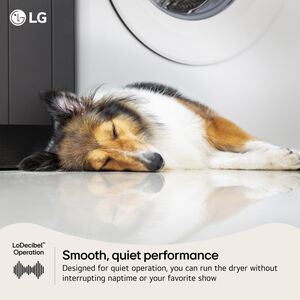 LG 27 in. 7.4 cu. ft. Smart Stackable Gas Dryer with Sensor Dry & AI Dry - White, , hires