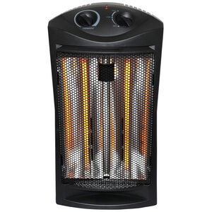 Lifesmart 23 in. Radiant Electric Heater with 2 Heat Settings & Overheat Shut Off - Black, , hires