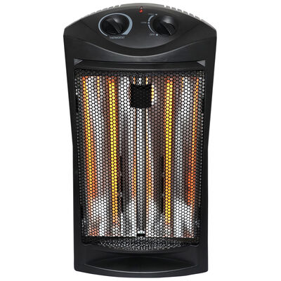 Lifesmart 23 in. Radiant Electric Heater with 2 Heat Settings & Overheat Shut Off - Black | BFGF-15D