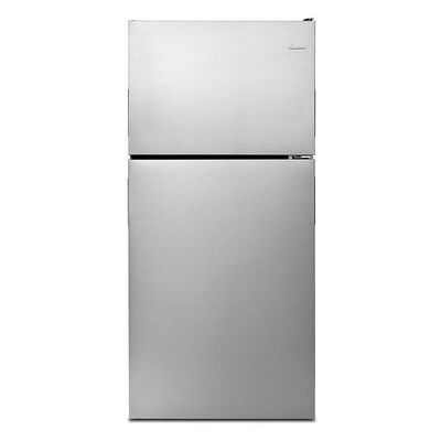 Amana 30 in. 18.2 cu. ft. Top Freezer Refrigerator with Garden Fresh Crisper Bins - Monochromatic Stainless Steel | ART308FFDM