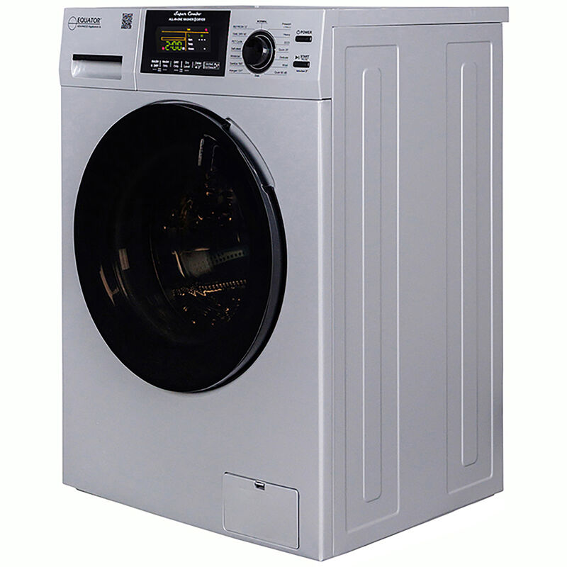 Equator 24 in. 1.6 cu. ft. Electric Front Load All-in-One Laundry Center with Sanitize Cycle & Sensor Dry - Silver, Silver, hires