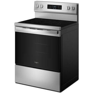 Whirlpool 30 in. 5.3 cu. ft. Air-Fry Standard Convection Electric Range with Radiant Burners - Fingerprint Resistant Stainless Steel, , hires