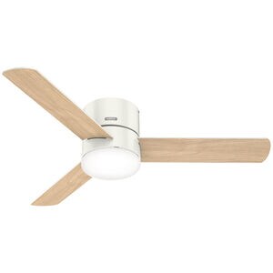 Hunter 52" Minimus Low Profile Ceiling Fan with LED Light Kit and Handheld Remote - Fresh White, White, hires