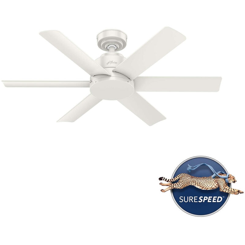 Hunter Kennicott 44 in. Indoor/Outdoor Ceiling Fan with Wall Control - Matte White, Matte White, hires