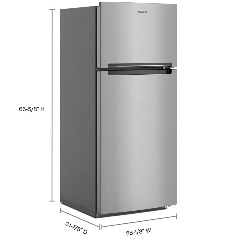 Whirlpool 28 in. 16.3 cu. ft. Top Freezer Refrigerator - Stainless Steel, Stainless Steel, hires