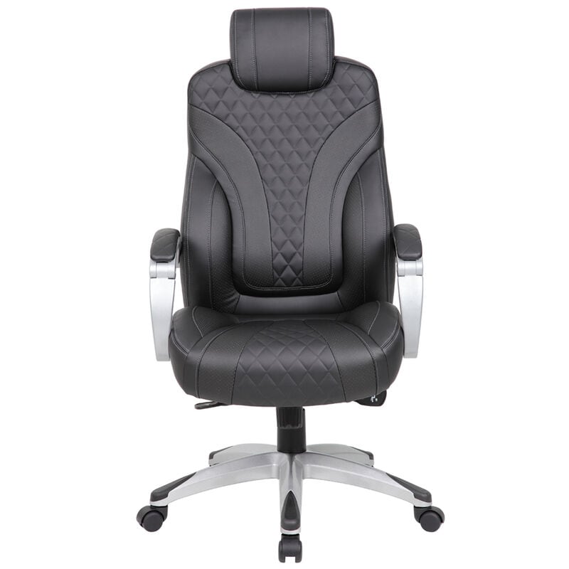 Boss Executive Hinged Arm Caressoft Chair - Black, , hires