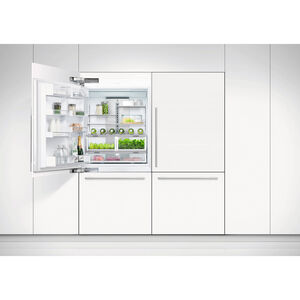 Fisher & Paykel Series 7 Integrated 36 in. Built-In 17.0 cu. ft. Counter Depth Bottom Freezer Refrigerator Right Hinged - Custom Panel Ready, , hires