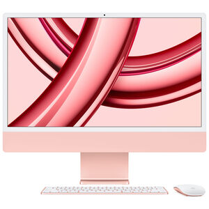 Apple iMac 24" (Late 2023) with Apple M3, 4.5K Retina Display, 8GB RAM, 256GB SSD, 8-core CPU, 10-core GPU, Pink, , hires