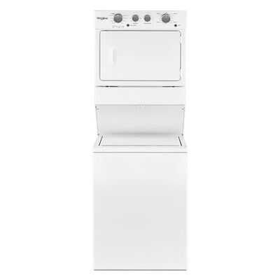Whirlpool 27 in. Laundry Center with 3.5 cu. ft. Washer with 9 Wash Programs & 5.9 cu. ft. Electric Dryer & 4 Dryer Programs - White | WET4027HW
