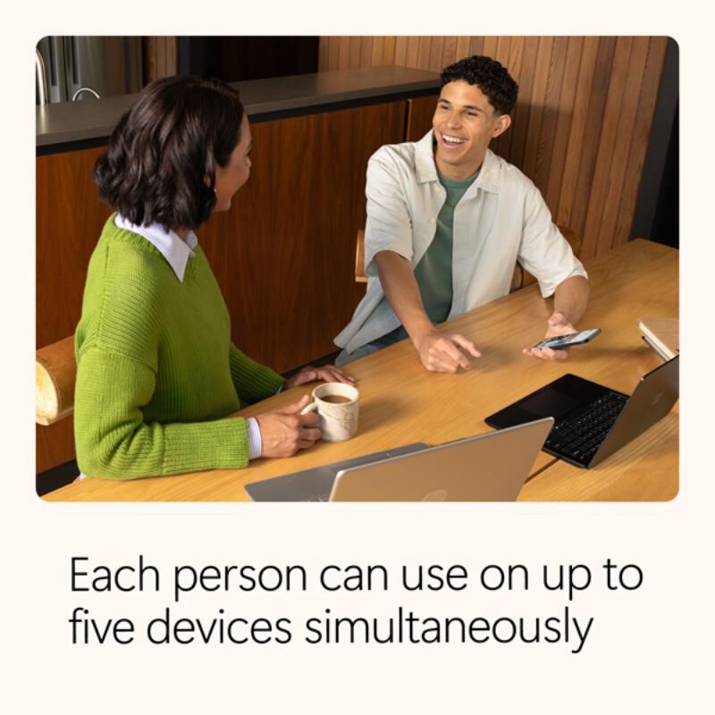 Microsoft 365 Family for PC & Mac with Premium Office Apps & Copilot (12 Month Subscription), , hires