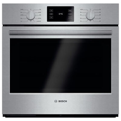 Bosch 500 Series 30 in. 4.6 cu. ft. Electric Single Wall Oven with True European Convection - Stainless Steel | HBL5451UC