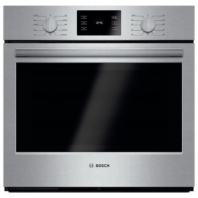 Bosch 500 Series 30" 4.6 Cu.Ft. Electric Wall Oven with True European Convection & Self Clean - Stainless Steel | HBL5451UC