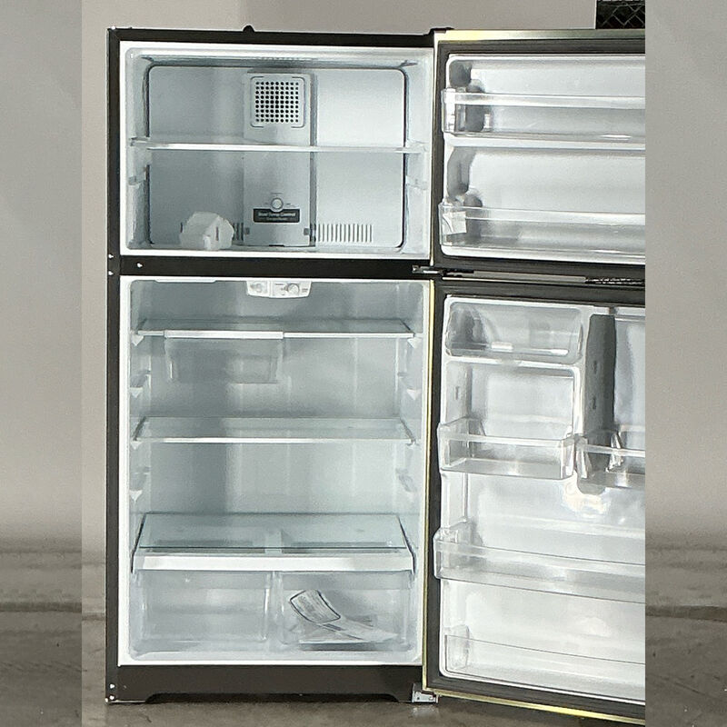 GE 33 in. 21.9 cu. ft. Garage Ready Top Freezer Refrigerator - Fingerprint Resistant Stainless (Open Box Good Condition), , hires