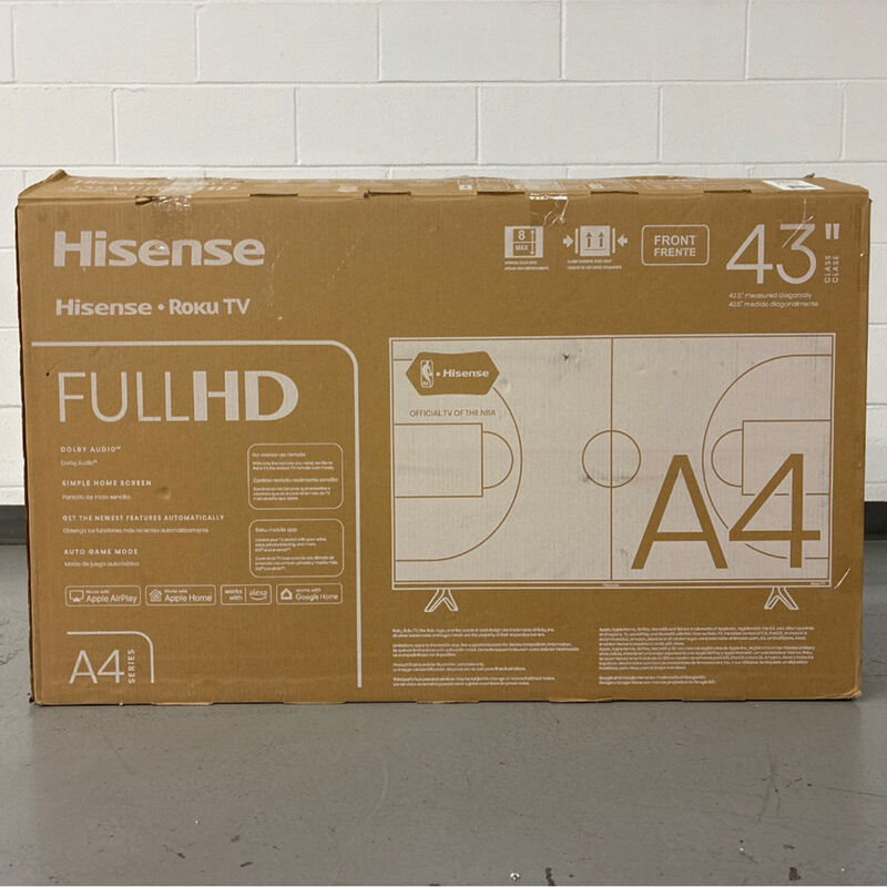 Hisense - 43" Class A4 Series LCD Full HD Smart Roku TV (Open Box Good Condition), , hires