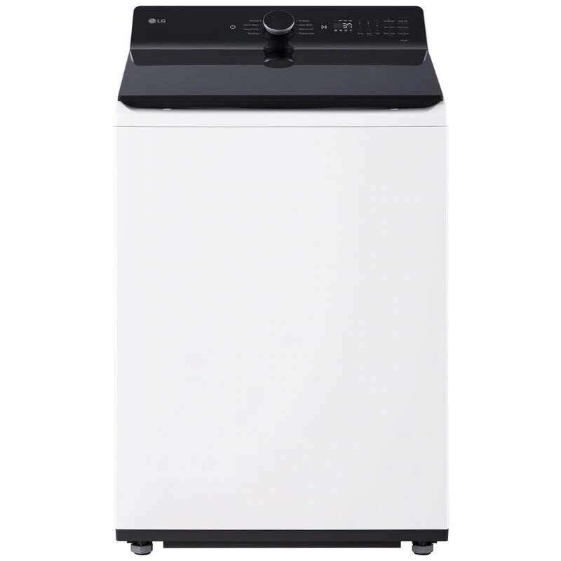 LG 27 in. 5.3 cu. ft. Smart Top Load Washer with Agitator, TurboWash3D Technology & AI Sensing - Alpine White, Alpine White, hires