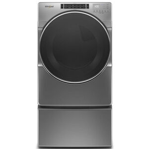 Whirlpool 27 in. 7.4 cu. ft. Stackable Gas Dryer with Sensor Dry, Stainless Steel Dryer Drum, Sanitize & Steam Cycle - Chrome Shadow, , hires