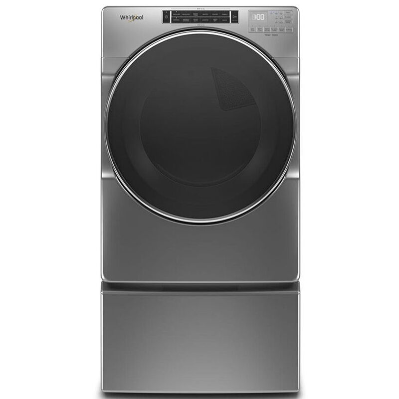 Whirlpool 27 in. 7.4 cu. ft. Stackable Gas Dryer with Sensor Dry, Stainless Steel Dryer Drum, Sanitize & Steam Cycle - Chrome Shadow, , hires