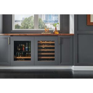 Sub-Zero Designer Series 24 in. 5.5 cu. ft. Built-In Undercounter Beverage Center with Adjustable Shelves & Digital Control Left Hinged - Custom Panel Ready, , hires