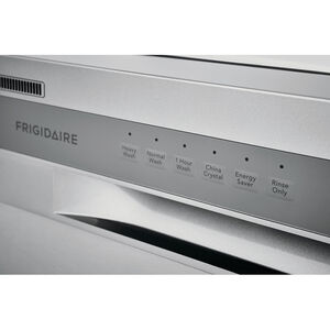 Frigidaire 24 in. Front Control Dishwasher with 52 dBa Sound Level & Pocket - Stainless Steel, Stainless Steel, hires