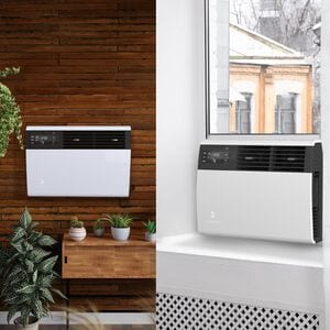 Friedrich Kuhl Inverter Series 12,600 BTU 230V Smart Window/Wall Air Conditioner with Heat Pump, 3 Fan Speeds, Remote Control - Cool Grey, , hires