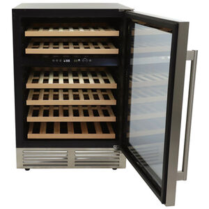 Avanti Designer Series 24 in. Undercounter Wine Cooler with Wood Racks, Dual Temperature Zones & 46 Bottle Capacity - Stainless Steel, , hires