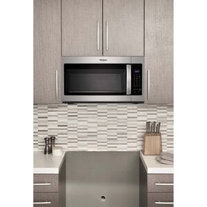 Whirlpool 30 in. 1.7 cu. ft. 1000W Over-the-Range Microwave with 300 CFM - Fingerprint Resistant Stainless, Fingerprint Resistant Stainless, hires
