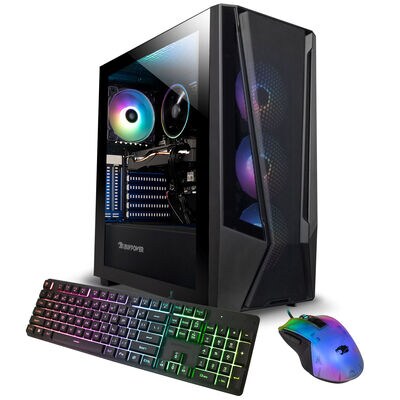 iBUYPOWER TMA7N4601 Gaming Desktop - AMD Ryzen 7 5700, NVIDIA GeForce RTX 4060 8GB, 16GB DDR4 RGB RAM, 1TB NVMe SSD | TMA7N4601
