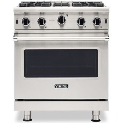 Viking 5 Series 30 in. 4 cu. ft. Standard Convection Gas Range with Open Burners - Stainless Steel | VGIC53024BSS