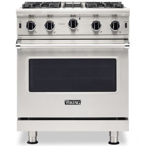 Viking 5 Series 30 in. 4.0 cu. ft. Convection Oven Freestanding Gas Range with 4 Open Burners - Stainless Steel, , hires