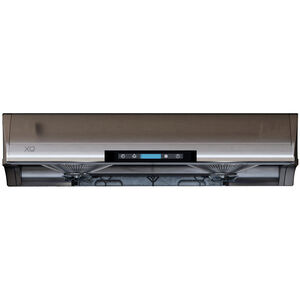 XO 36 in. Standard Style Range Hood with 6 Speed Settings, 550 CFM, Ducted Venting & 2 Halogen Lights - White, White, hires