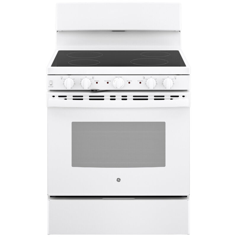 GE 30 in. Electric Cooktop with 4 Smoothtop Burners - White