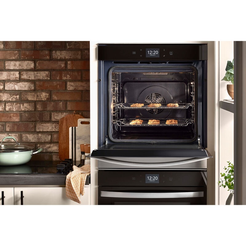 Whirlpool 24 in. 5.8 cu. ft. Smart Front Control Electric Double Wall Oven with True European Convection - White, White, hires