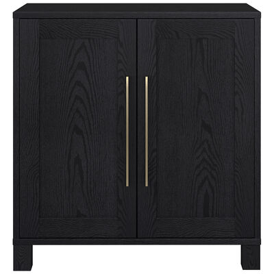 Hudson & Canal Chabot 28" Wide Rectangular Accent Cabinet - Black Grain | AC1965