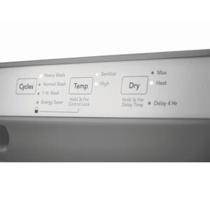 Frigidaire 24 in. Front Control Dishwasher with 54 dBa Sound Level, MaxDry & Pocket - Stainless Steel, Stainless Steel, hires