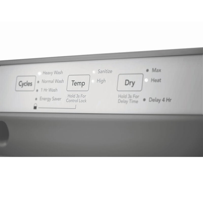 Frigidaire 24 in. Front Control Dishwasher with 54 dBa Sound Level, MaxDry & Pocket - Stainless Steel, Stainless Steel, hires
