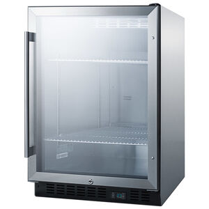 Summit 24 in. 5.0 cu. ft. Built-In Beverage Center with Adjustable Shelves & Digital Control - Stainless Steel, , hires