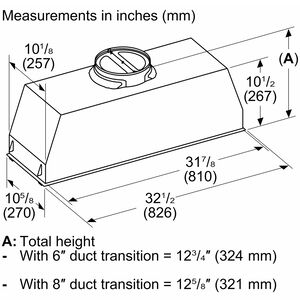 Thermador Masterpiece Series 36 in. Smart Convertible Standard Style Range Hood with 300 CFM, 4 Fan Speeds & 2 LED Lights - Stainless Steel, , hires