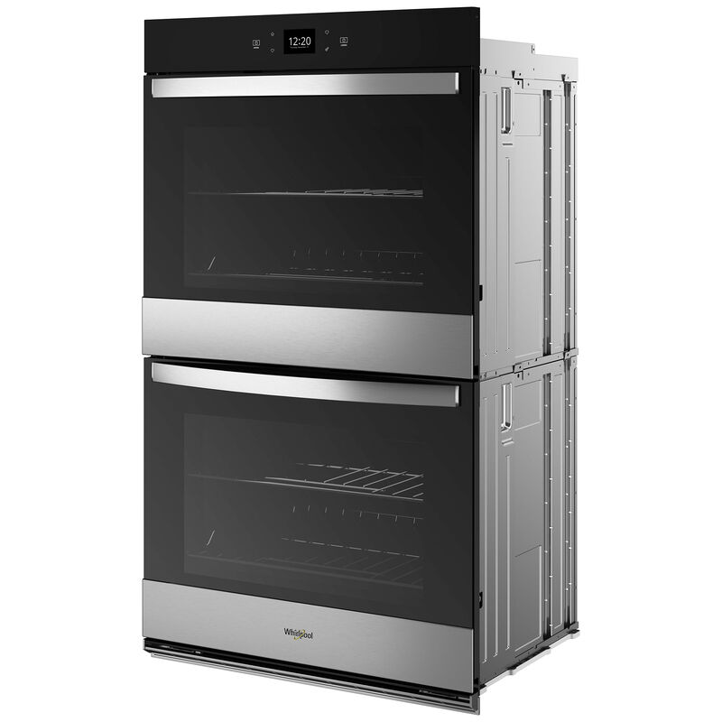 Whirlpool 30 in. 10 cu. ft. Smart Top Control Electric Double Wall Oven with Standard Convection - Fingerprint Resistant Stainless, Fingerprint Resistant Stainless, hires