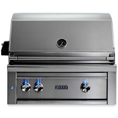 Lynx Professional 30 in. 3-Burner Built-In Liquid Propane Gas Grill with Rotisserie & Smoker Box - Stainless Steel | L30TRLP