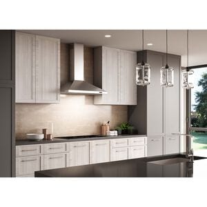 Broan Elite EW48 Series 36 in. Convertible Chimney Style Range Hood with 460 CFM, 3 Fan Speeds & 1 LED Light - Stainless Steel, , hires