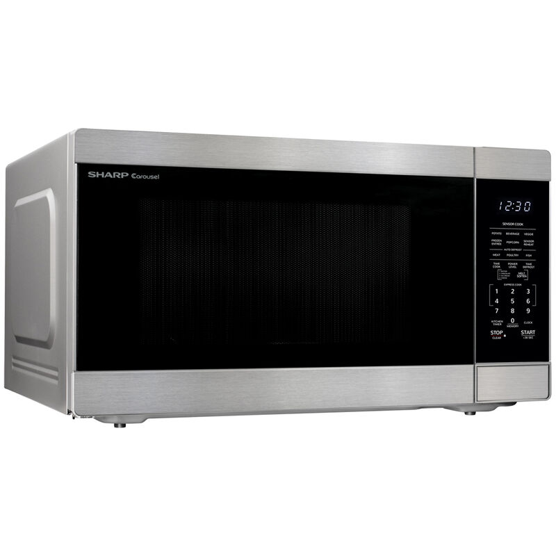 Sharp 24 in. 2.2 cu. ft. Countertop Microwave with 11 Power Levels & Sensor Cooking Controls - Stainless Steel, , hires