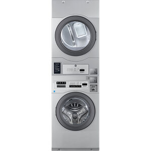 Crossover Encore Commercial Laundry 27 in. 3.5 cu. ft. Front Load Washer with Coin Operation & OPL/Card Ready - Stainless Steel, , hires