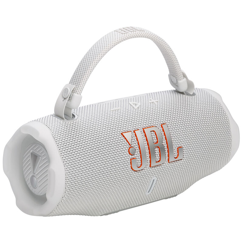 JBL Charge 6 Portable Rechargeable Waterproof Bluetooth Speaker - White, White, hires