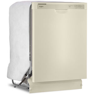 Whirlpool 24 in. Front Control Dishwasher with 57 dBa Sound Level & Pocket - Biscuit, Biscuit, hires