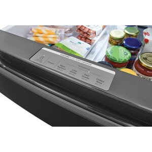 Frigidaire Gallery 36 in. 21.5 cu. ft. Counter Depth 4-Door French Door Refrigerator with Ice & Water Dispenser - Black Stainless, Black Stainless, hires