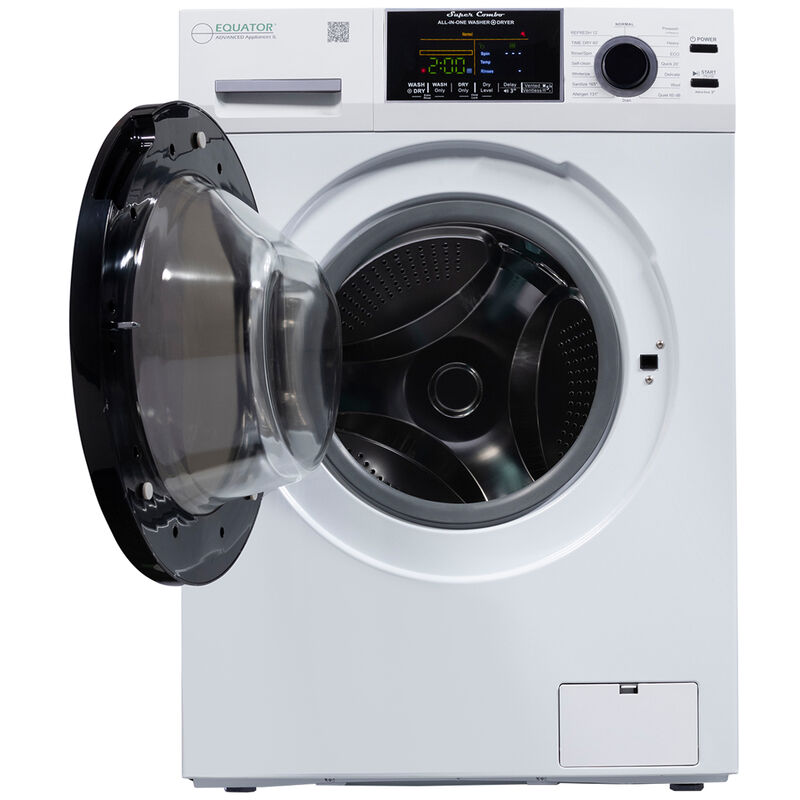 Equator 24 in. 1.9 cu. ft. Electric Front Load Vented/Ventless All-in-One Washer/Dryer Combo with Sanitize Cycle & Sensor Dry - White, White, hires