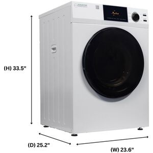 Equator Deluxe 24 in. 4.0 cu. ft. Stackable Electric Dryer with Sensor Dry, Sanitize & Steam Cycle - White, , hires